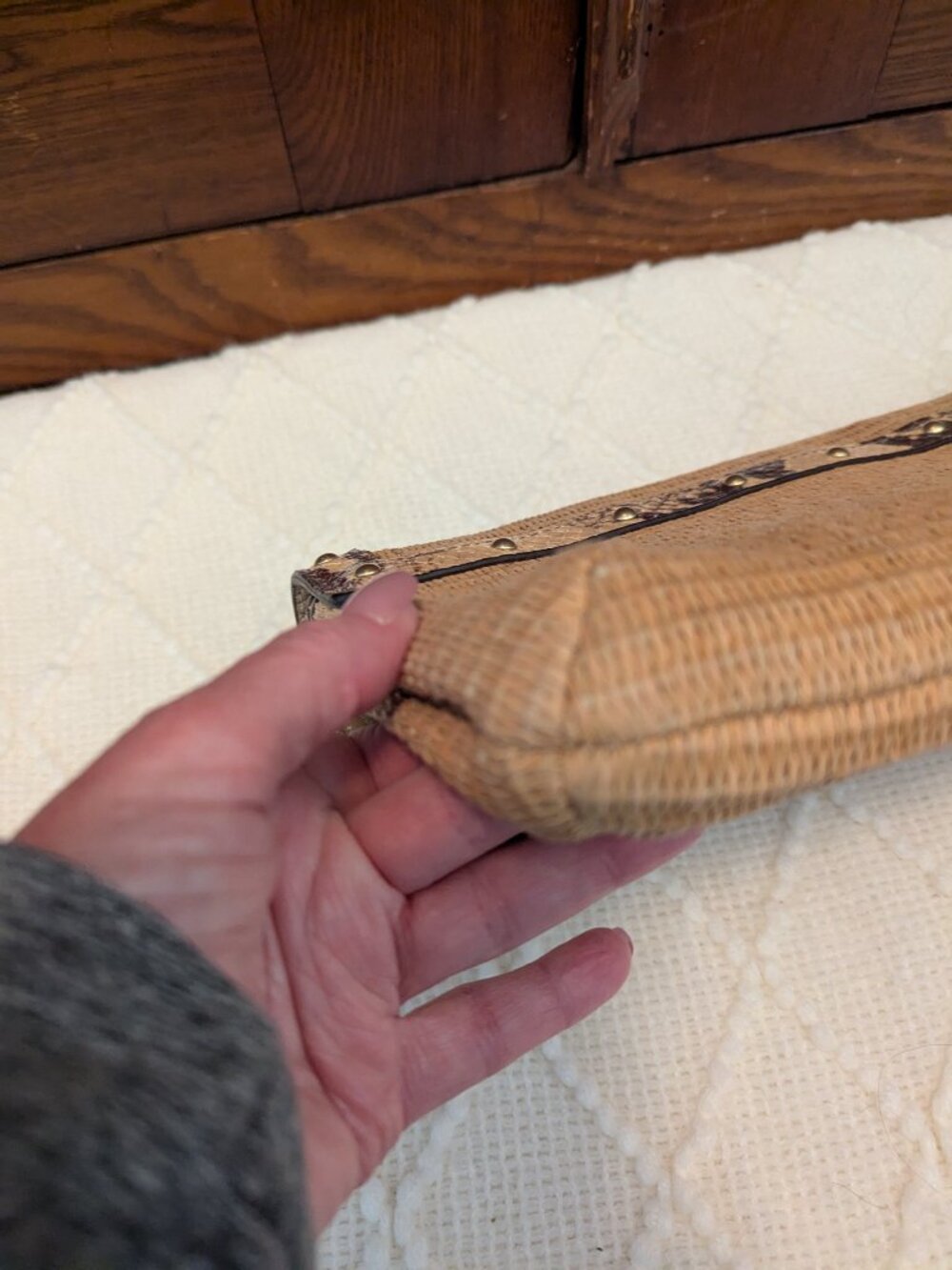 Coach straw Python clutch - Picture 7 of 11